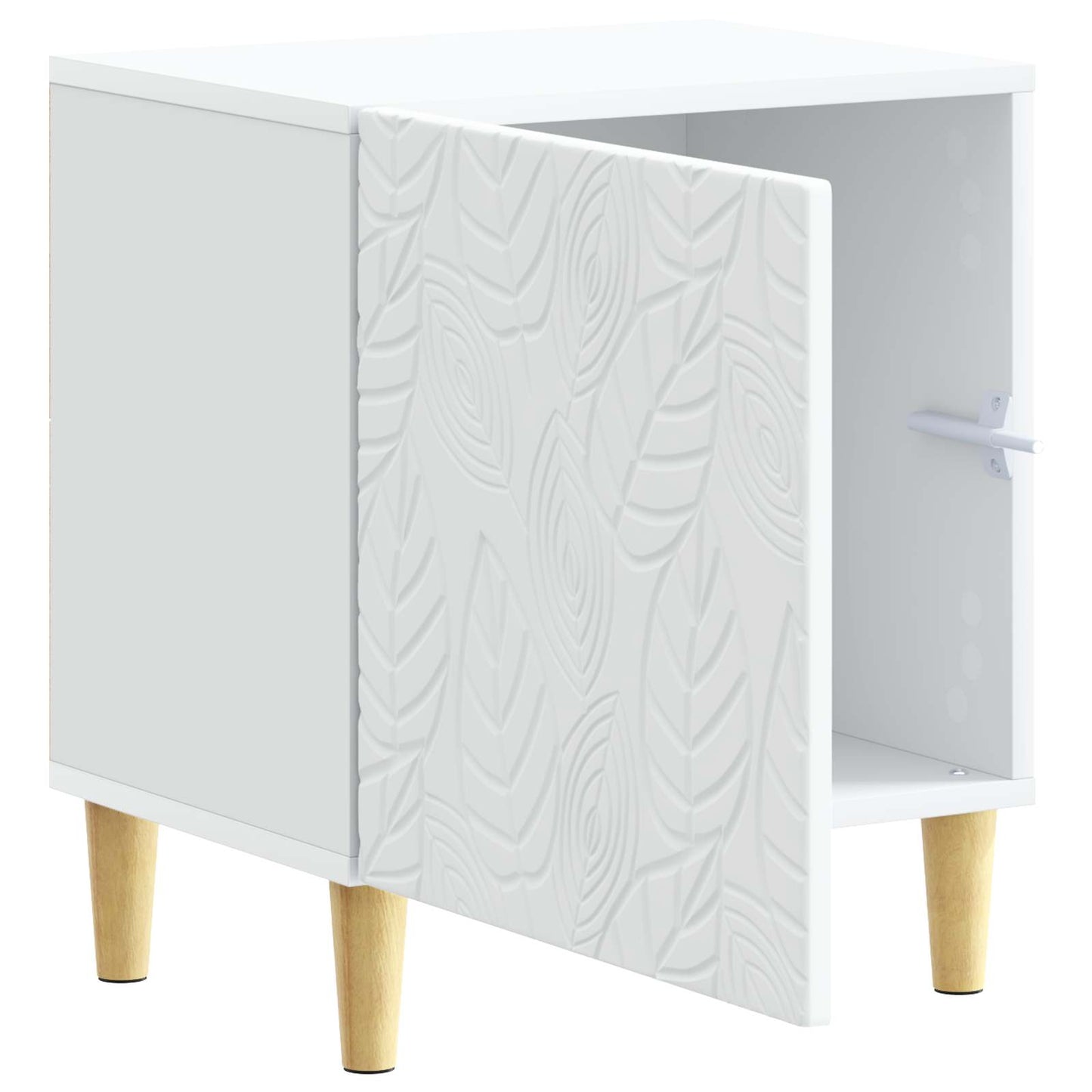 Bedside Table 2 pcs White 43 x 34.5 x 50 cm Engineered Wood