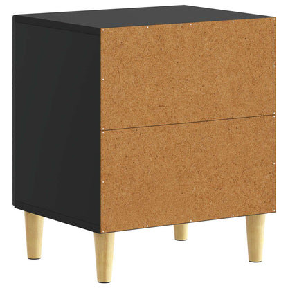 Bedside Table Black 43 x 34.5 x 50 cm Engineered Wood