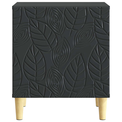 Bedside Table Black 43 x 34.5 x 50 cm Engineered Wood
