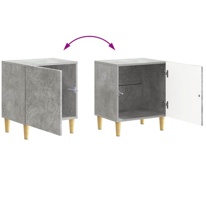 Bedside Table Concrete Grey 43 x 34.5 x 50 cm Engineered Wood