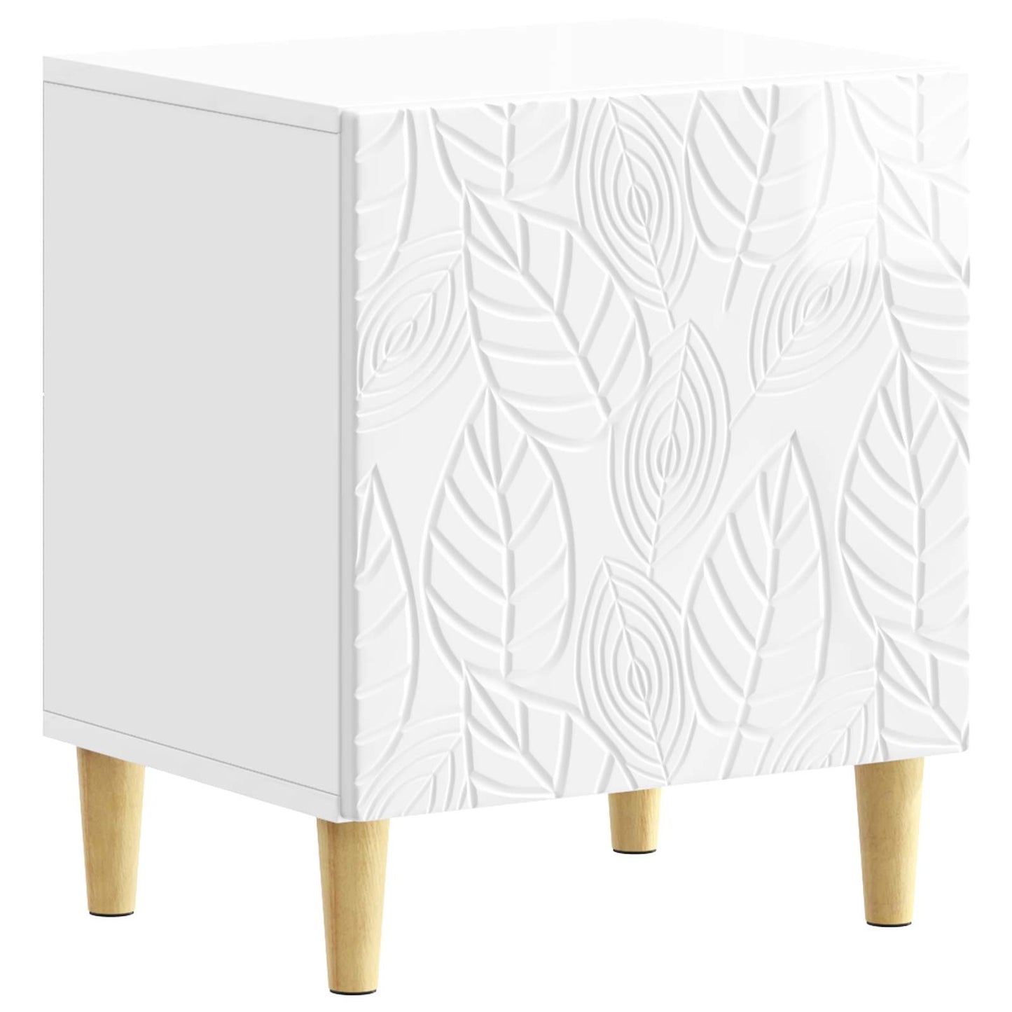 Bedside Table 2 pcs High Gloss White 43 x 34.5 x 50 cm