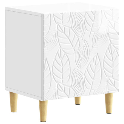 Bedside Table 2 pcs High Gloss White 43 x 34.5 x 50 cm