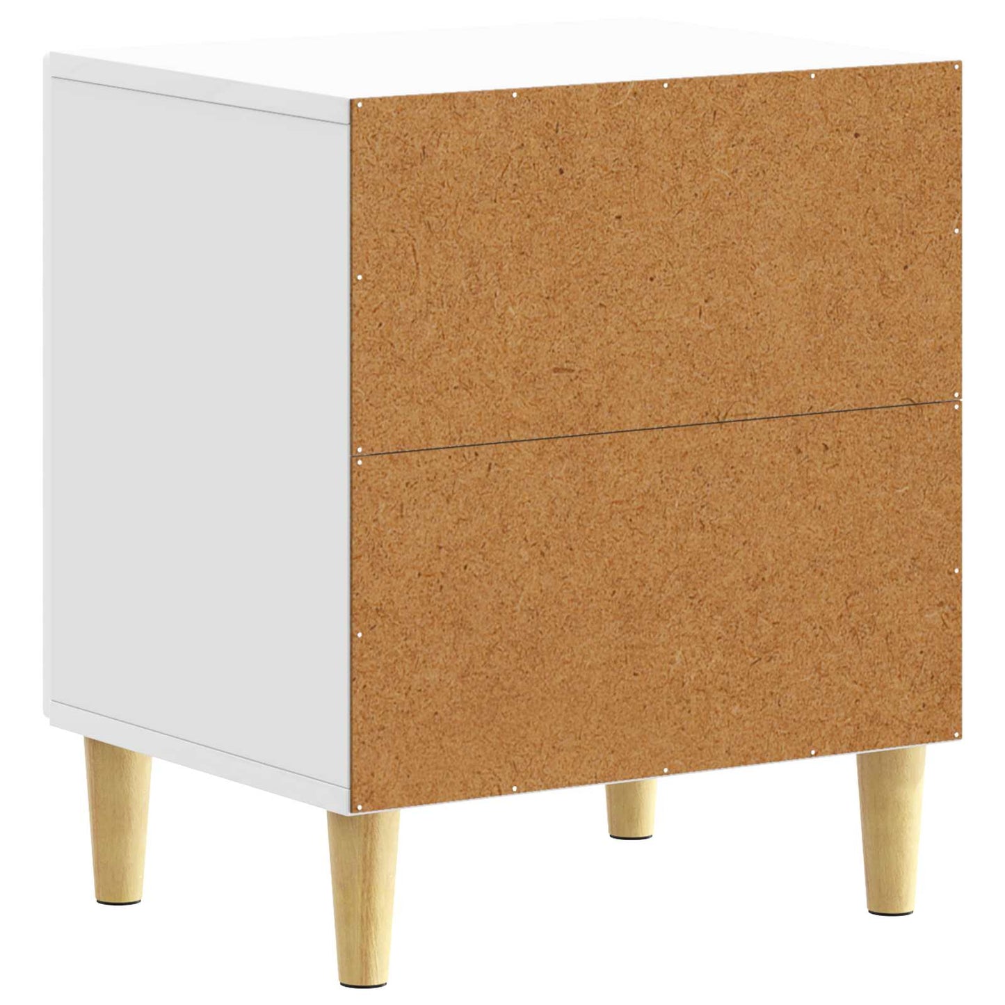 Bedside Table 2 pcs High Gloss White 43 x 34.5 x 50 cm