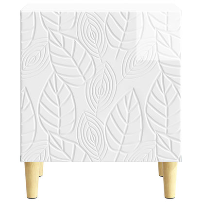 Bedside Table 2 pcs High Gloss White 43 x 34.5 x 50 cm