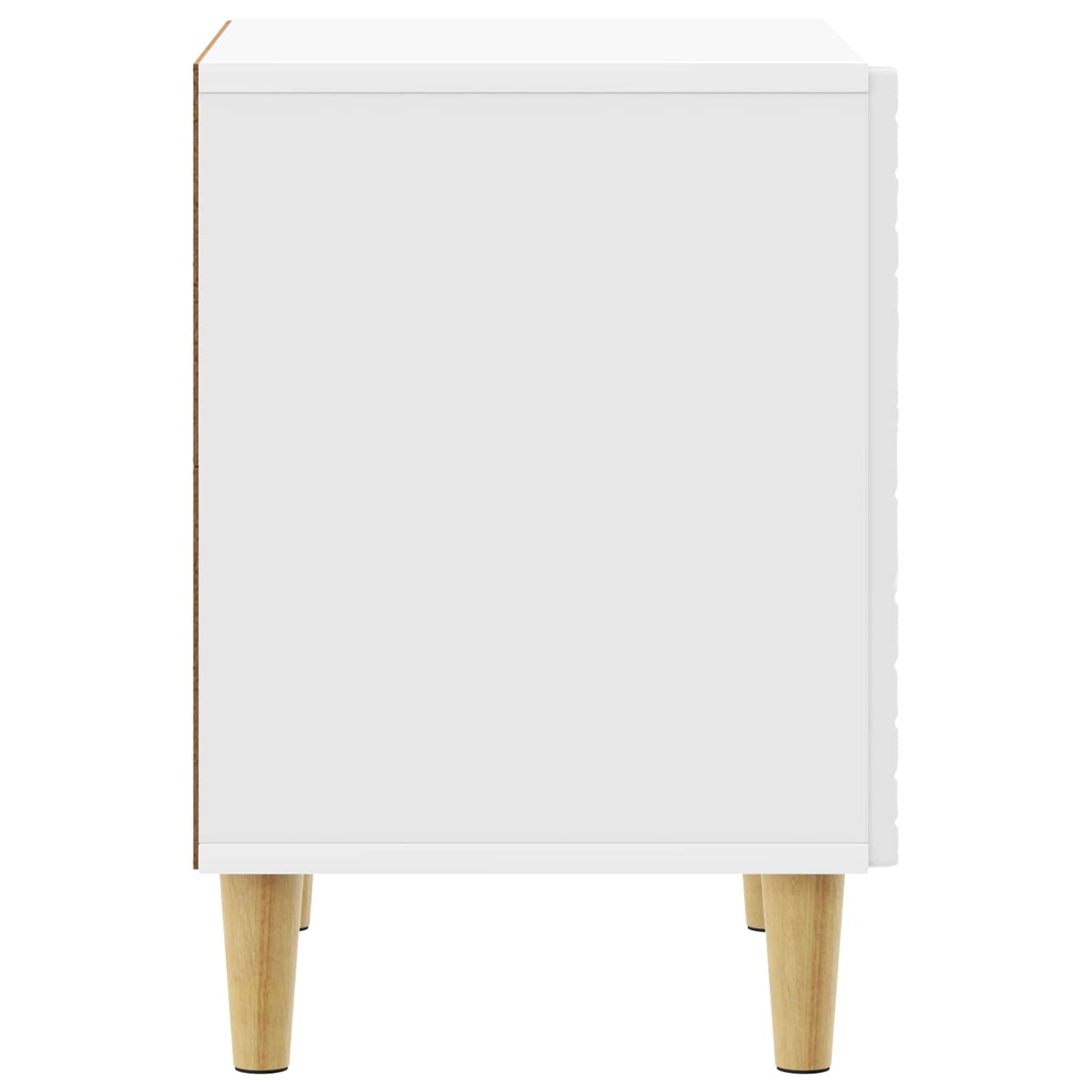 Bedside Table 2 pcs High Gloss White 43 x 34.5 x 50 cm