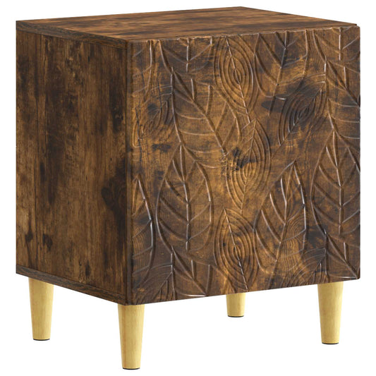 Bedside Table Smoked Oak 43 x 34.5 x 50 cm Engineered Wood