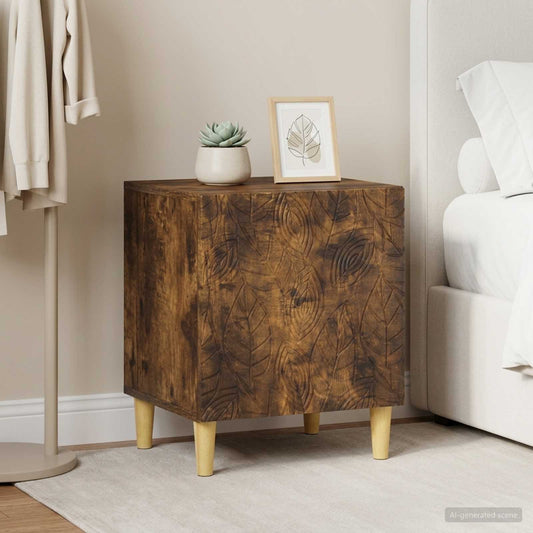 Bedside Table 2 pcs Smoked Oak 43 x 34.5 x 50 cm
