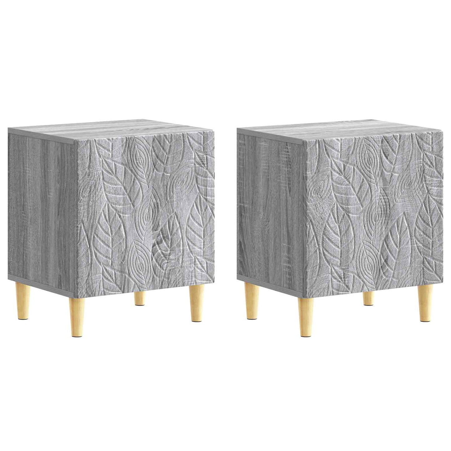 Bedside Table 2 pcs Grey Sonoma 43 x 34.5 x 50 cm