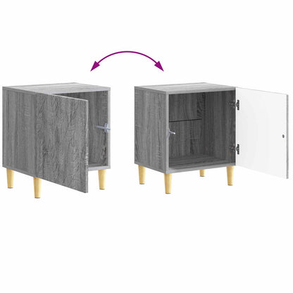 Bedside Table 2 pcs Grey Sonoma 43 x 34.5 x 50 cm