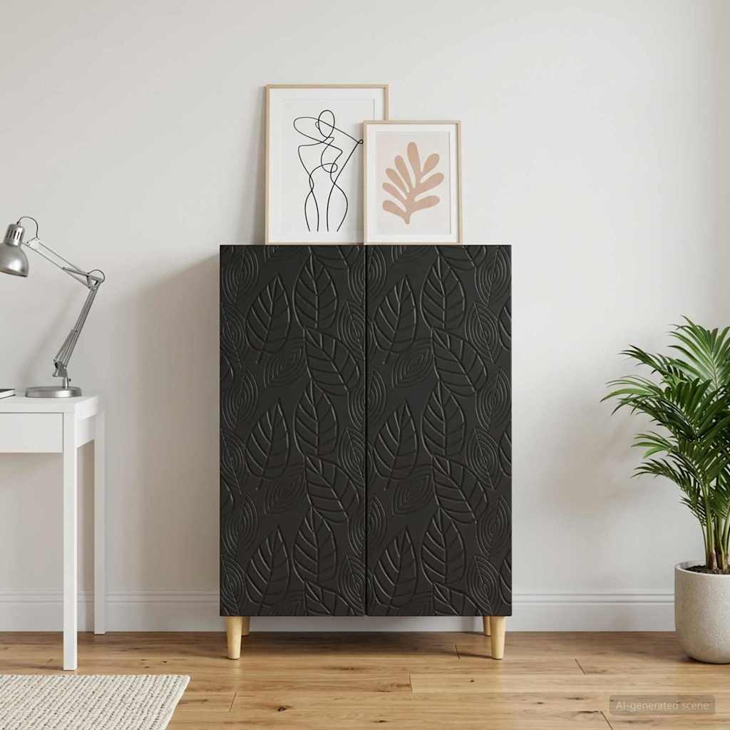Sideboard Black 66 x 34.5 x 90 cm Engineered Wood
