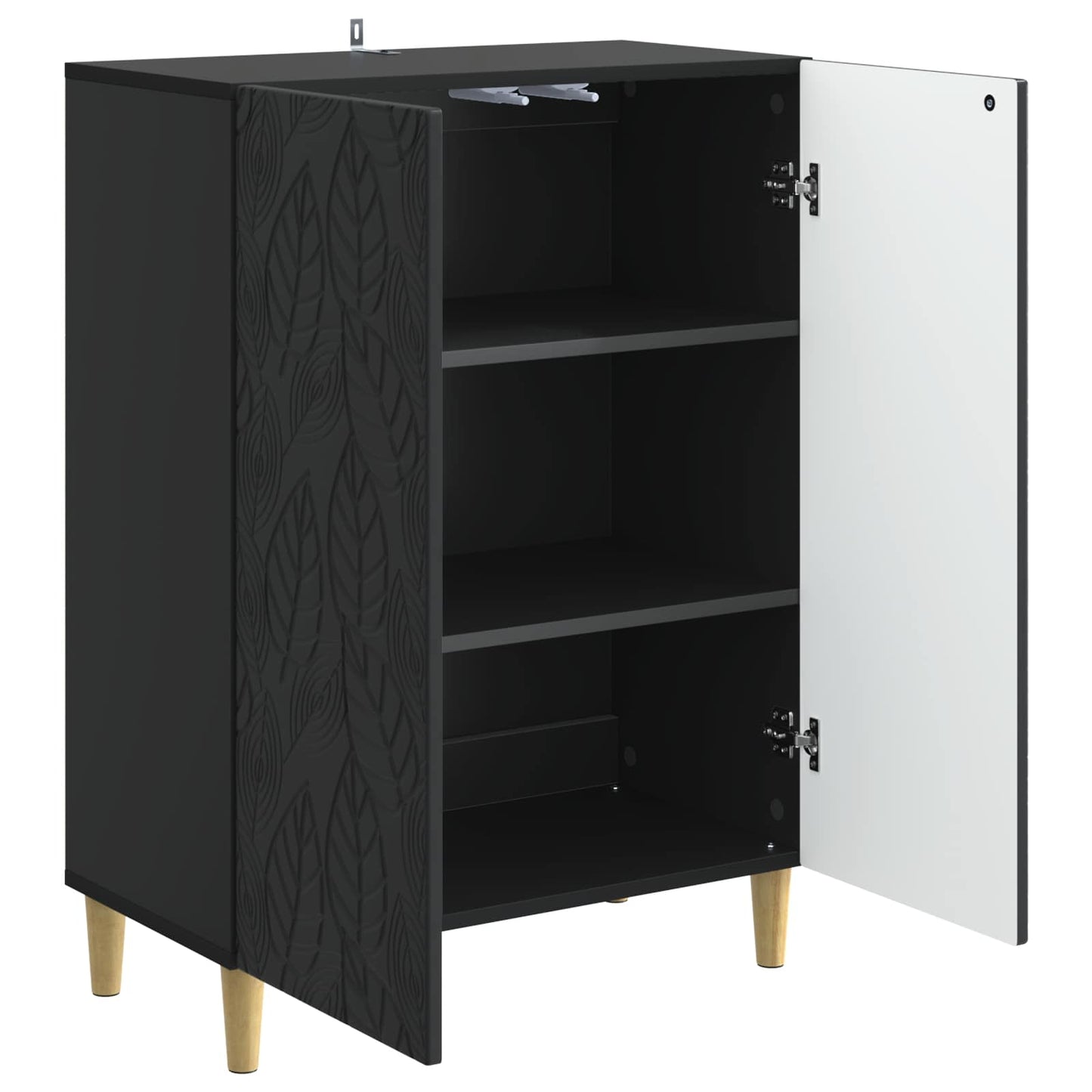 Sideboard Black 66 x 34.5 x 90 cm Engineered Wood