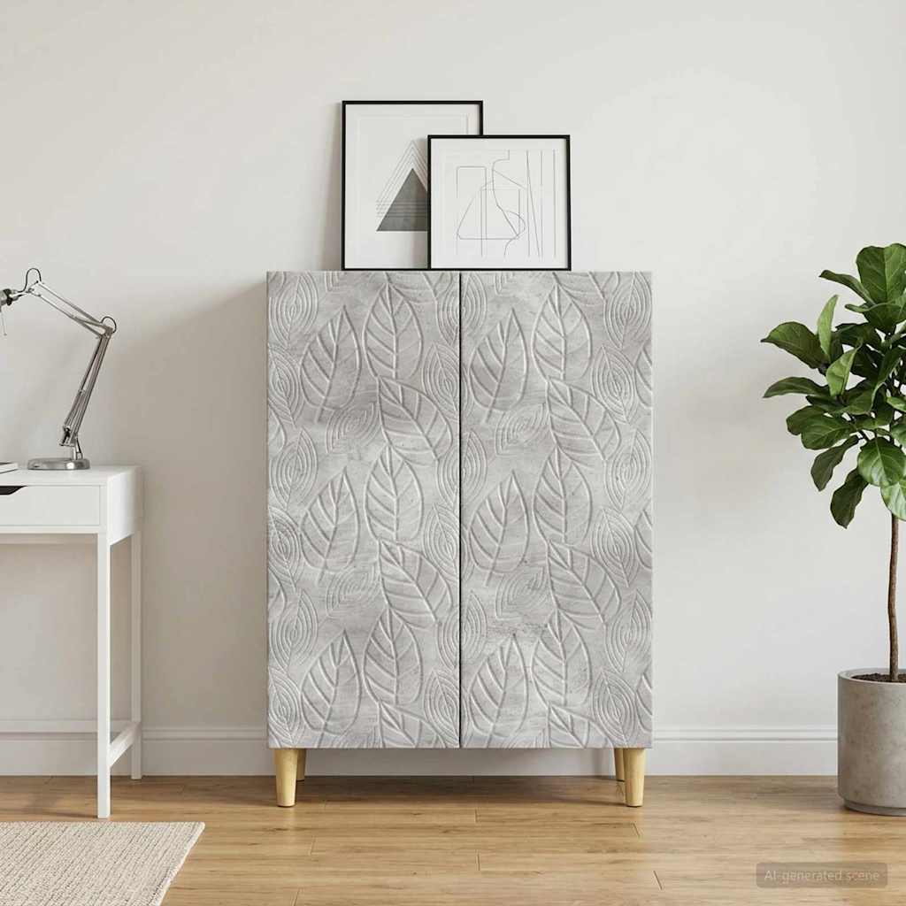 Sideboard Concrete Grey 66 x 34.5 x 90 cm Engineered Wood