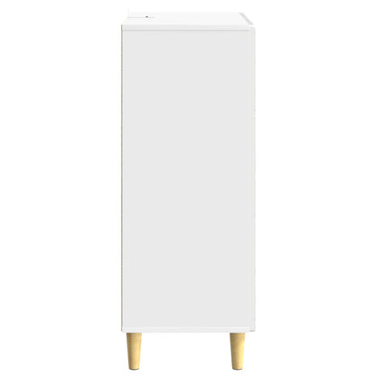 Sideboard High Gloss White 66 x 34.5 x 90 cm Engineered Wood