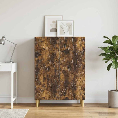 Sideboard Smoked Oak 66 x 34.5 x 90 cm Engineered Wood