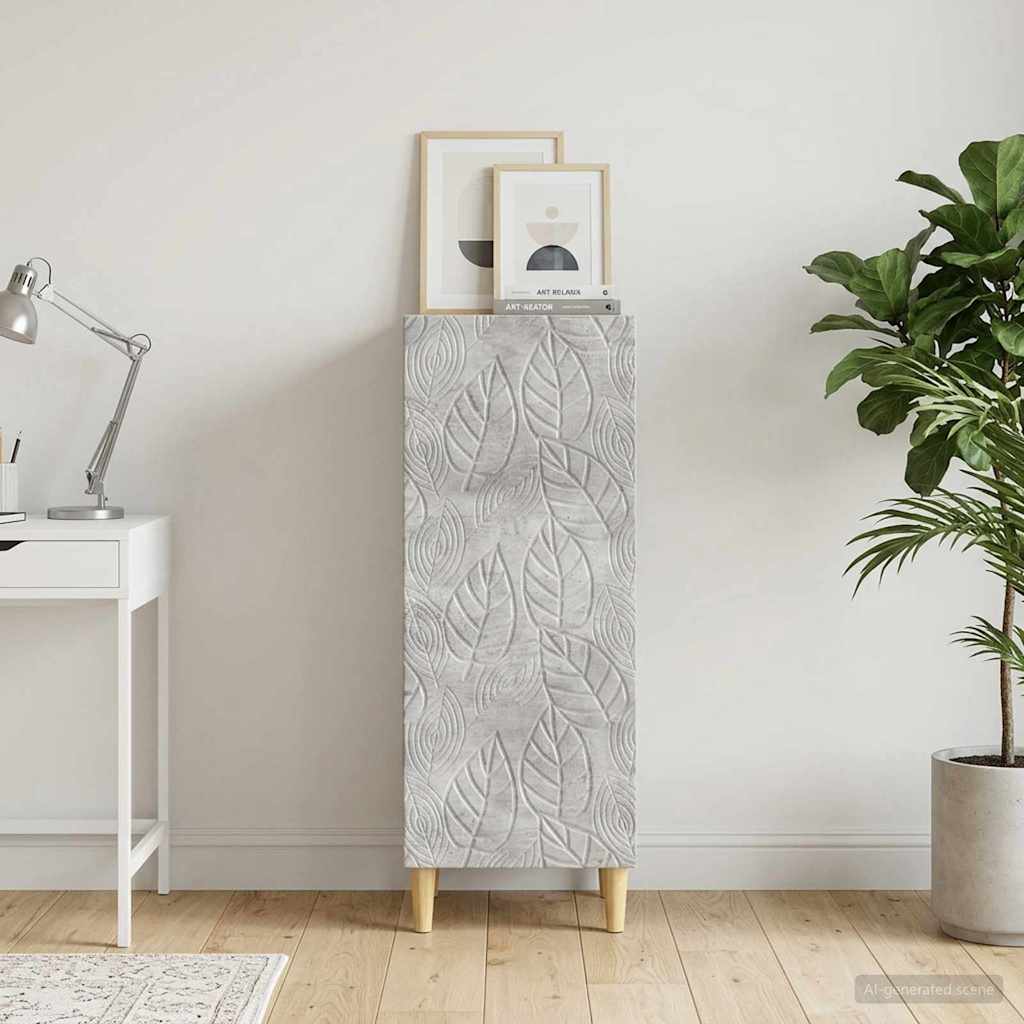 Sideboard Concrete Grey 33 x 34.5 x 90 cm Engineered Wood