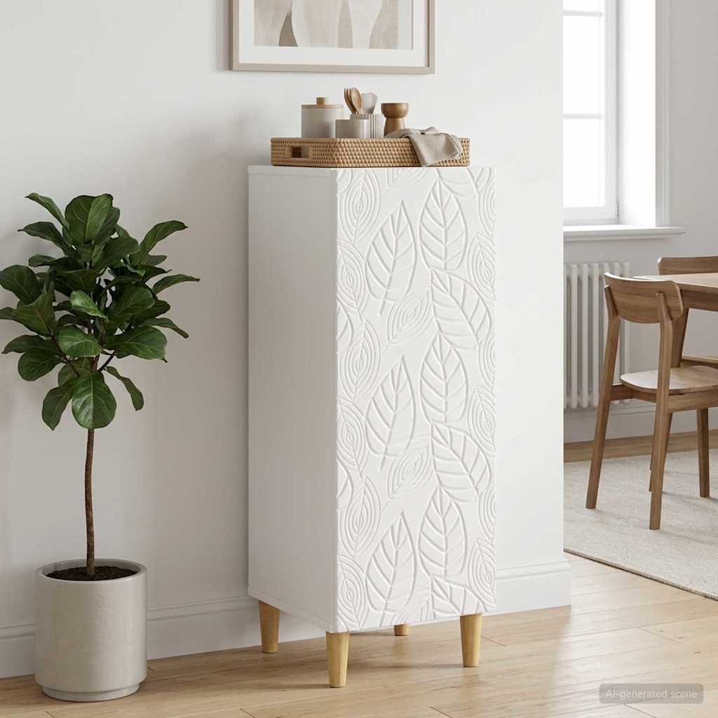 Sideboard High Gloss White 33 x 34.5 x 90 cm Engineered Wood