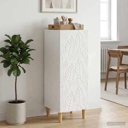 Sideboard High Gloss White 33 x 34.5 x 90 cm Engineered Wood