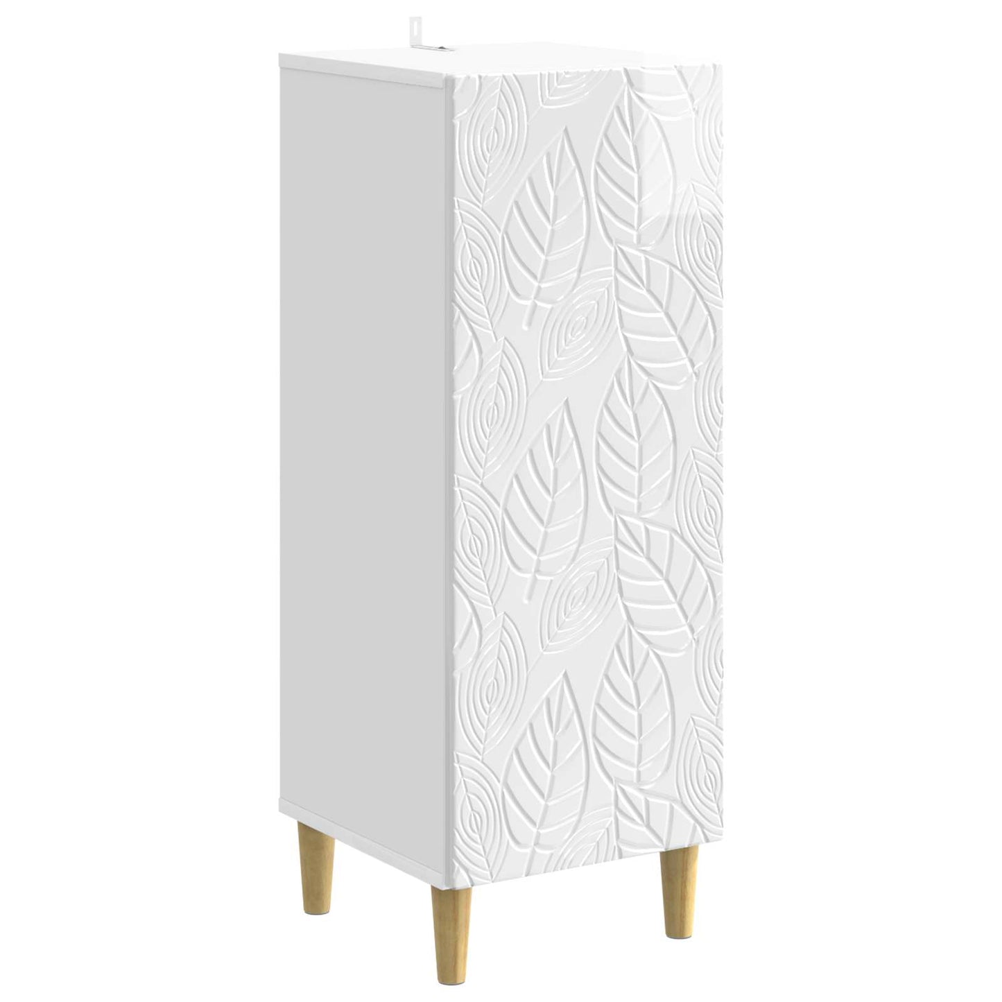 Sideboard High Gloss White 33 x 34.5 x 90 cm Engineered Wood