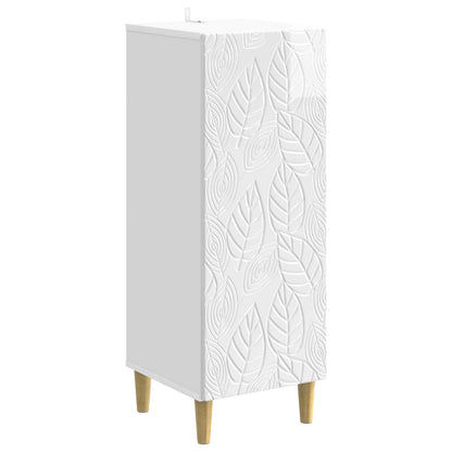 Sideboard High Gloss White 33 x 34.5 x 90 cm Engineered Wood