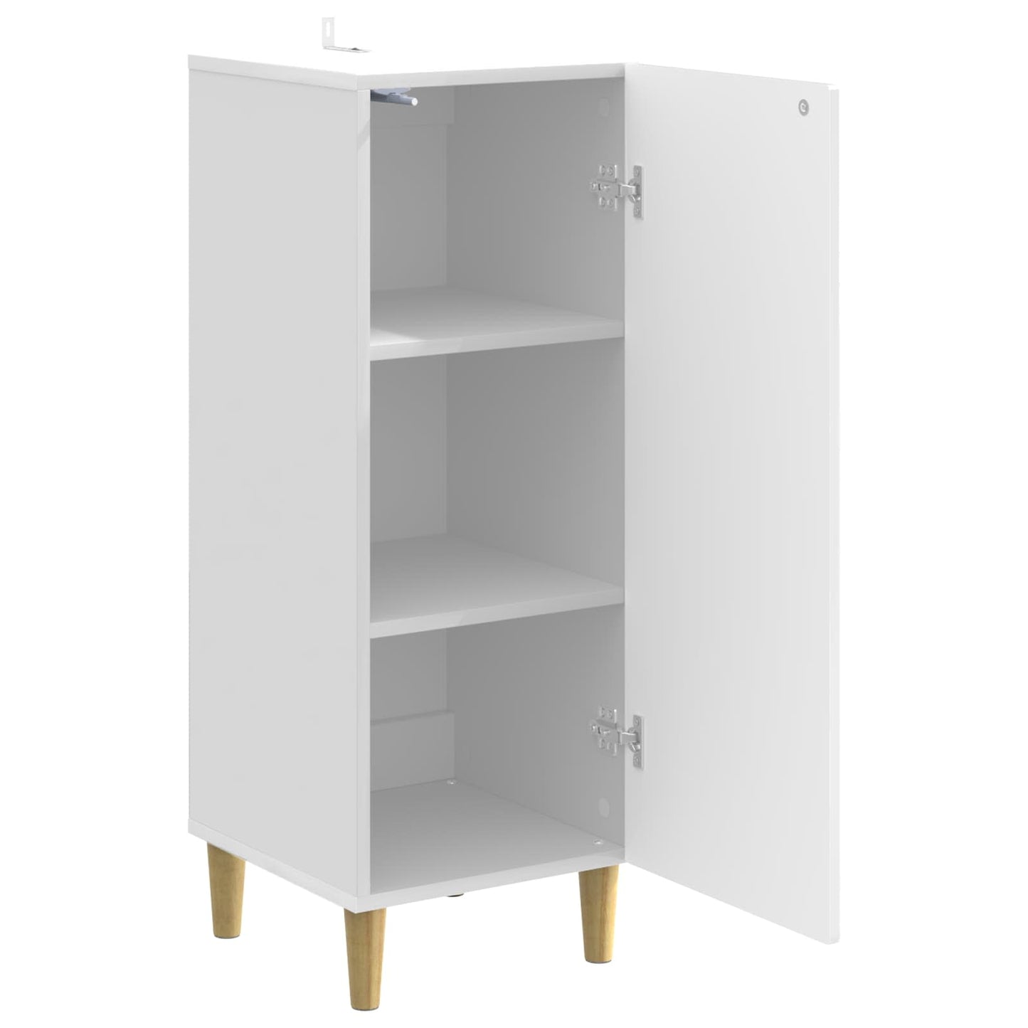 Sideboard High Gloss White 33 x 34.5 x 90 cm Engineered Wood