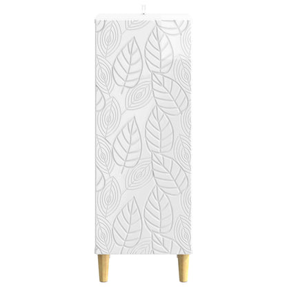 Sideboard High Gloss White 33 x 34.5 x 90 cm Engineered Wood