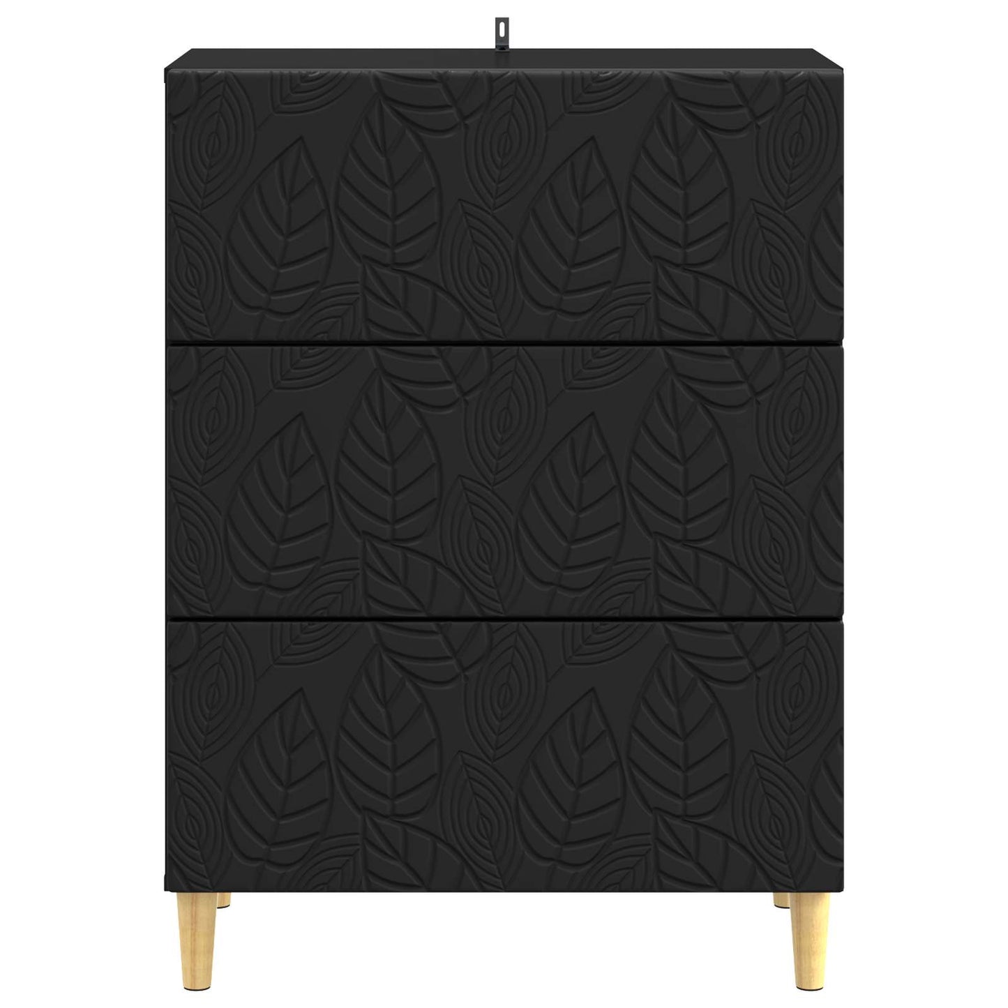 Drawer Cabinet Black 66 x 34.5 x 90 cm Engineered Wood