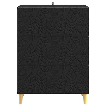 Drawer Cabinet Black 66 x 34.5 x 90 cm Engineered Wood