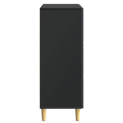 Drawer Cabinet Black 66 x 34.5 x 90 cm Engineered Wood