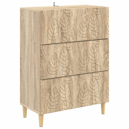 Drawer Cabinet Sonoma Oak 66 x 34.5 x 90 cm Engineered Wood