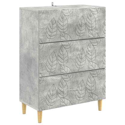 Drawer Cabinet Concrete Grey 66 x 34.5 x 90 cm Engineered Wood