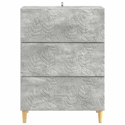 Drawer Cabinet Concrete Grey 66 x 34.5 x 90 cm Engineered Wood