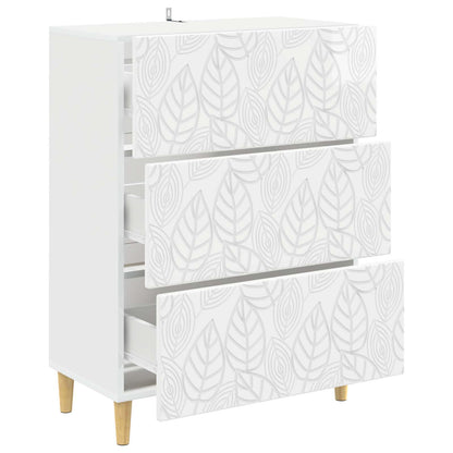 Drawer Cabinet High Gloss White 66 x 34.5 x 90 cm