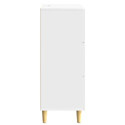 Drawer Cabinet High Gloss White 66 x 34.5 x 90 cm