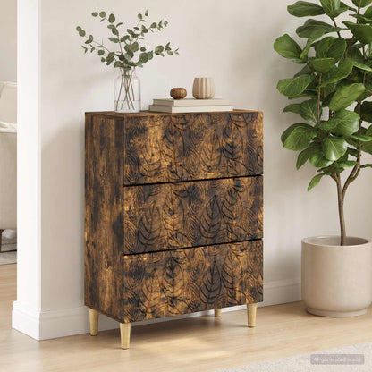 Drawer Cabinet 66 x 34.5 x 90 cm Engineered Wood Smoked Oak