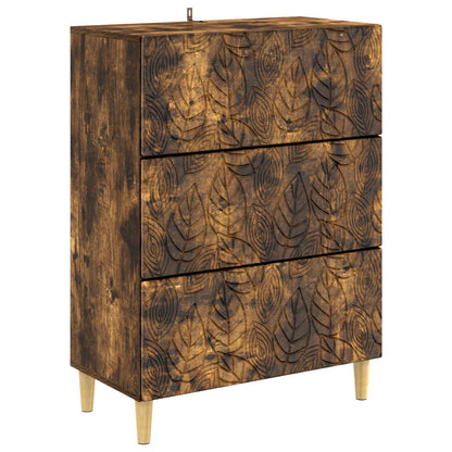 Drawer Cabinet Smoked Oak 66 x 34.5 x 90 cm Engineered Wood