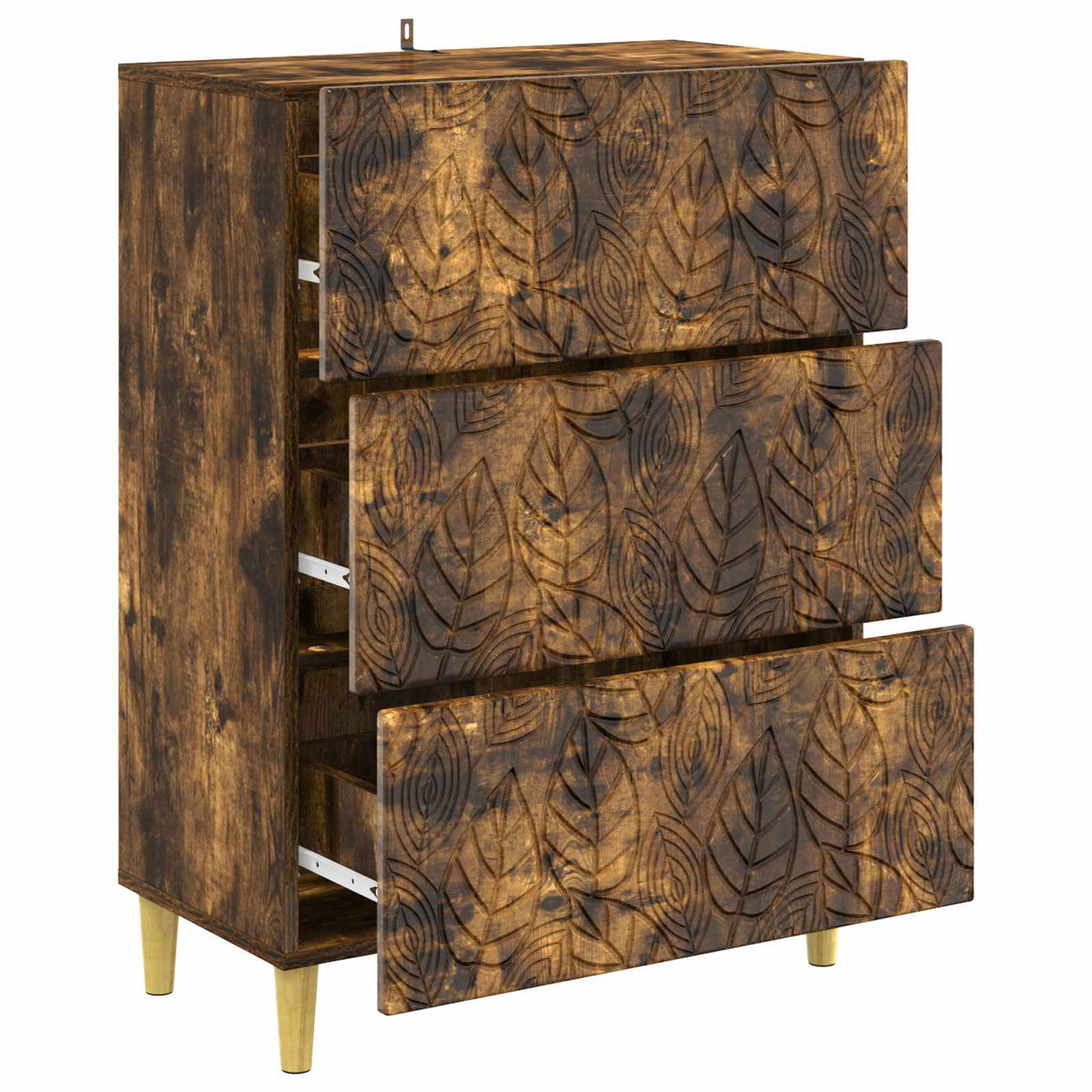 Drawer Cabinet 66 x 34.5 x 90 cm Engineered Wood Smoked Oak