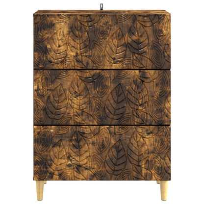 Drawer Cabinet Smoked Oak 66 x 34.5 x 90 cm Engineered Wood