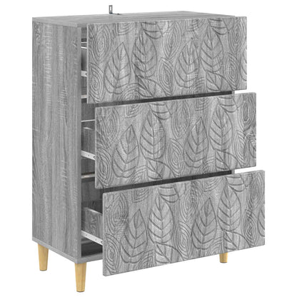 Drawer Cabinet Grey Sonoma 66 x 34.5 x 90 cm Engineered Wood