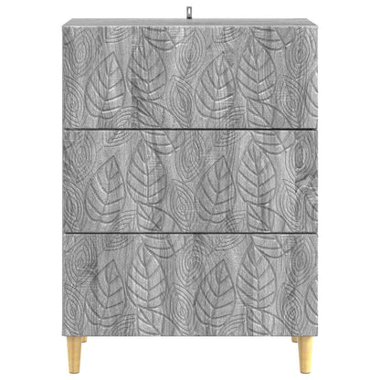 Drawer Cabinet Grey Sonoma 66 x 34.5 x 90 cm Engineered Wood