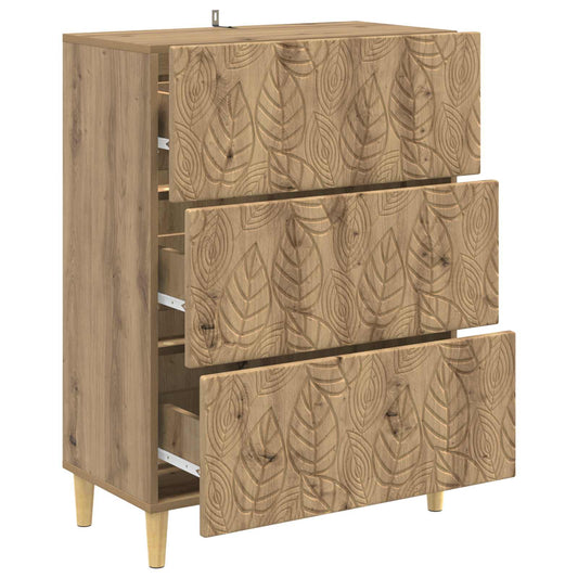 Drawer Cabinet Artisan Oak 66 x 34.5 x 90 cm Engineered Wood