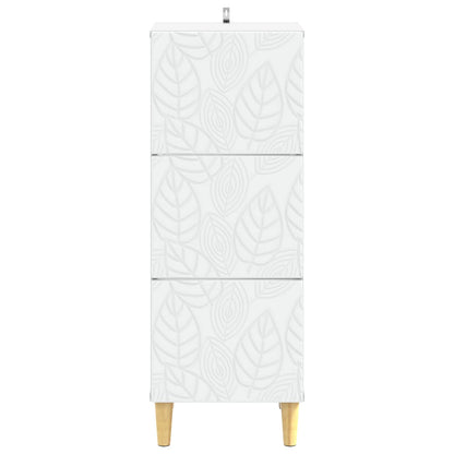 Drawer Cabinet 33 x 34.5 x 90 cm Engineered Wood White