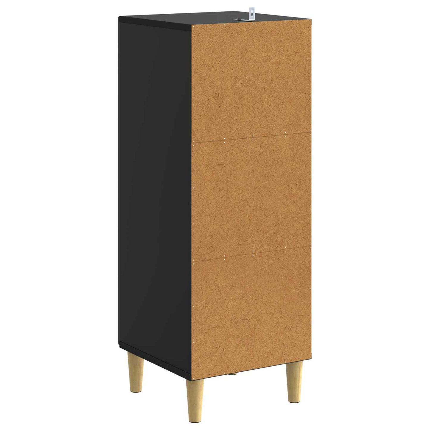 Drawer Cabinet Black 33 x 34.5 x 90 cm Engineered Wood