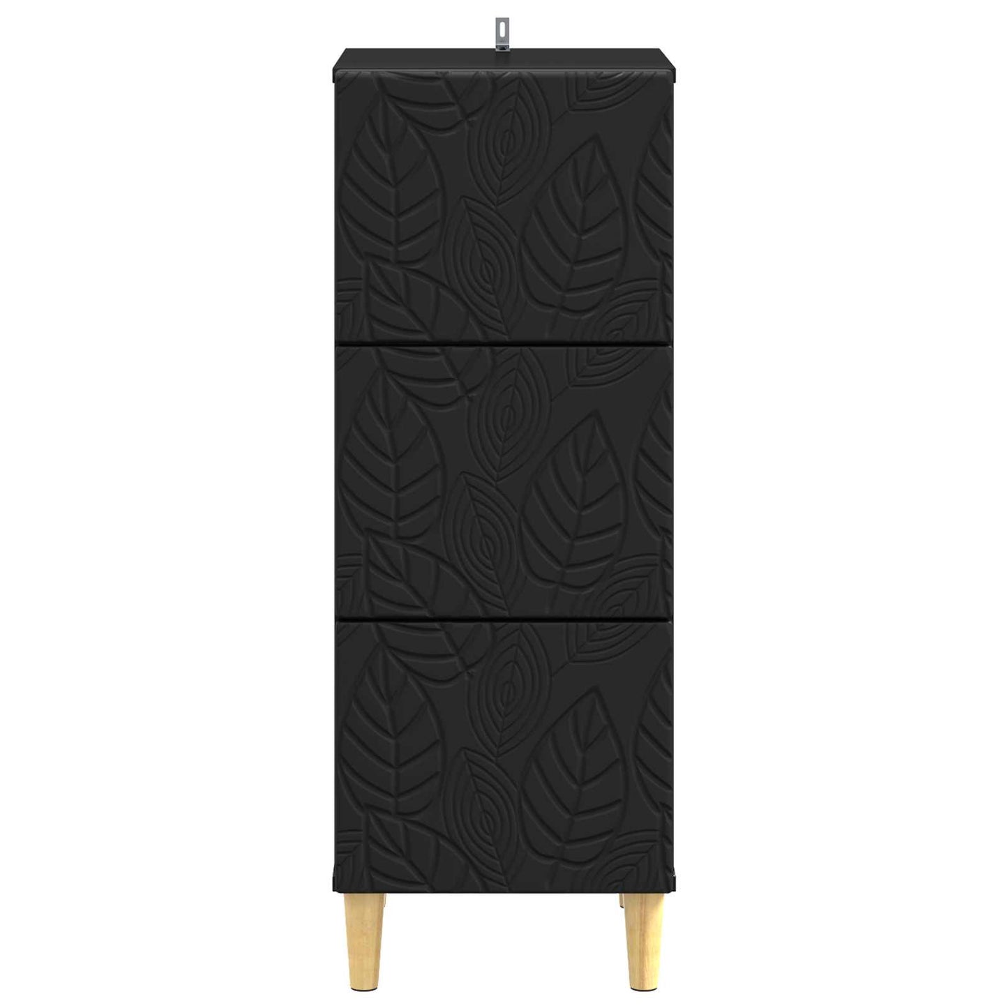 Drawer Cabinet Black 33 x 34.5 x 90 cm Engineered Wood