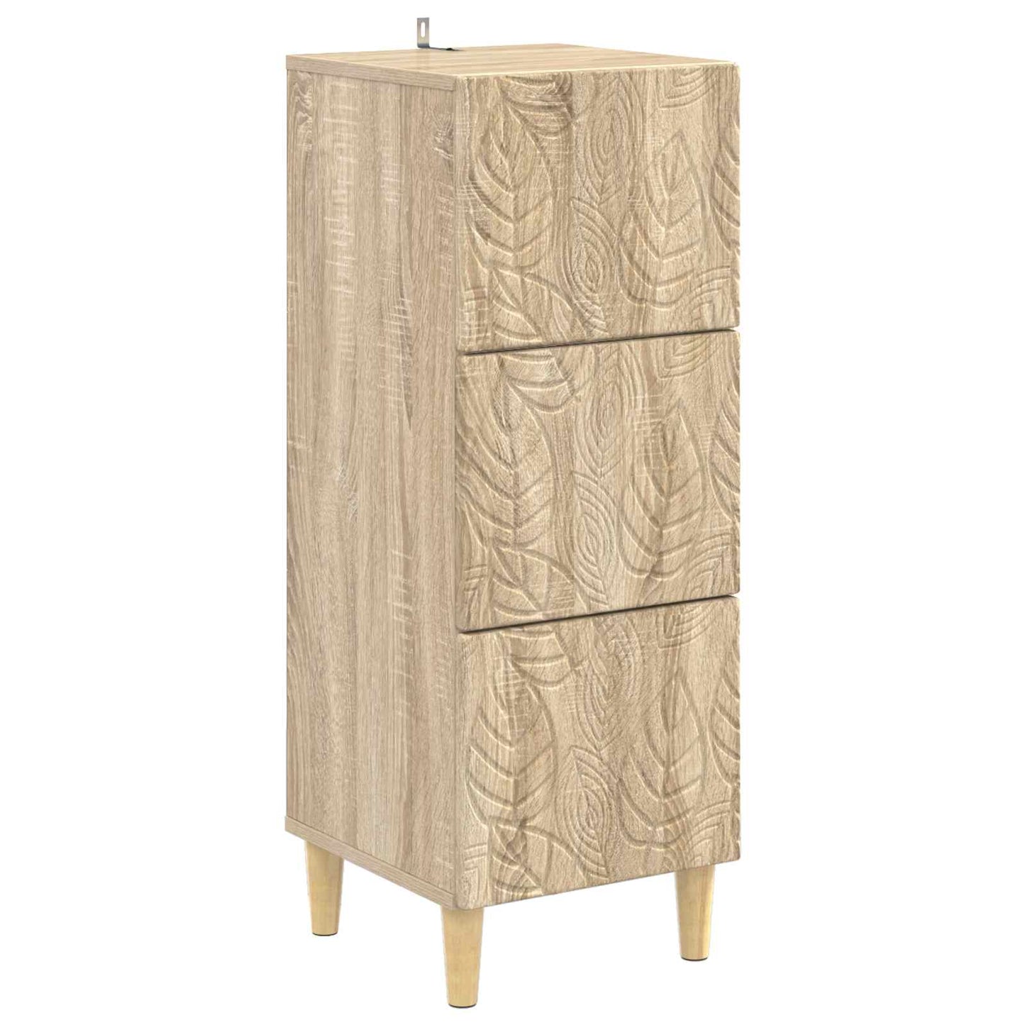 Drawer Cabinet Sonoma Oak 33 x 34.5 x 90 cm Engineered Wood