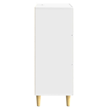 Drawer Cabinet High Gloss White 33 x 34.5 x 90 cm