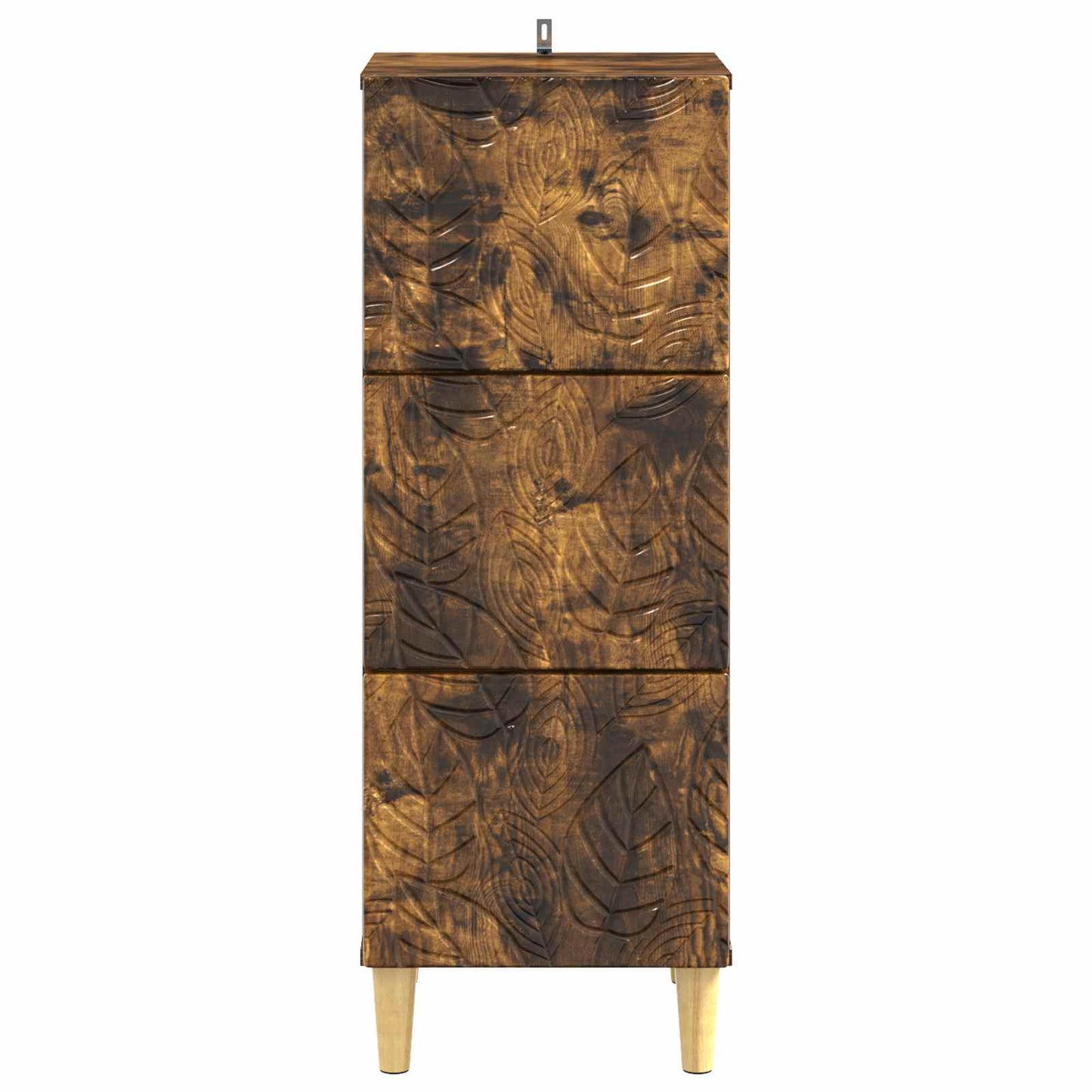 Drawer Cabinet Smoked Oak 33 x 34.5 x 90 cm Engineered Wood