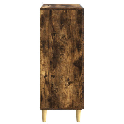 Drawer Cabinet Smoked Oak 33 x 34.5 x 90 cm Engineered Wood