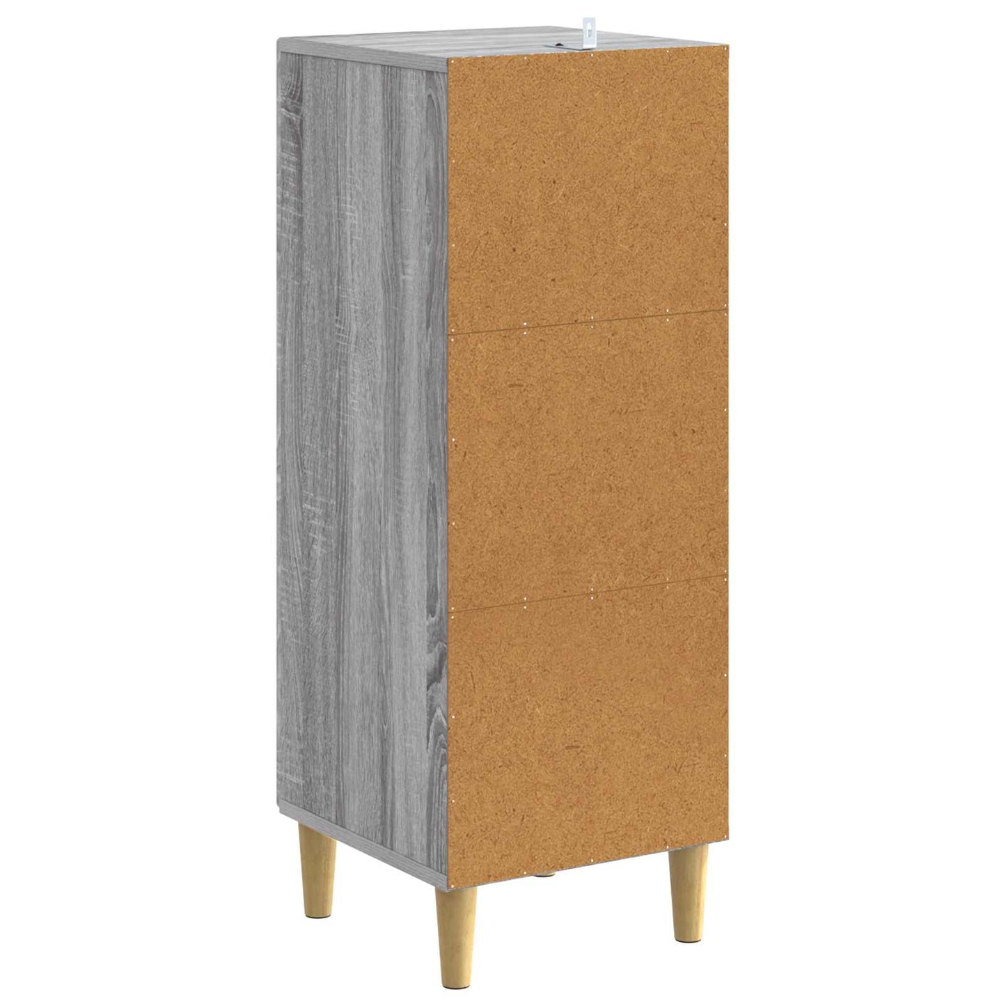 Drawer Cabinet Grey Sonoma 33 x 34.5 x 90 cm Engineered Wood