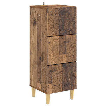 Drawer Cabinet Old Wood 33 x 34.5 x 90 cm Engineered Wood
