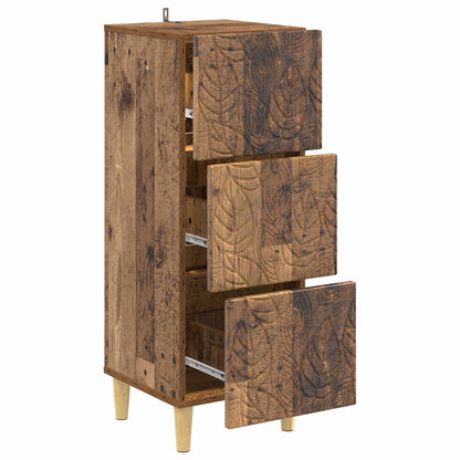 Drawer Cabinet Old Wood 33 x 34.5 x 90 cm Engineered Wood